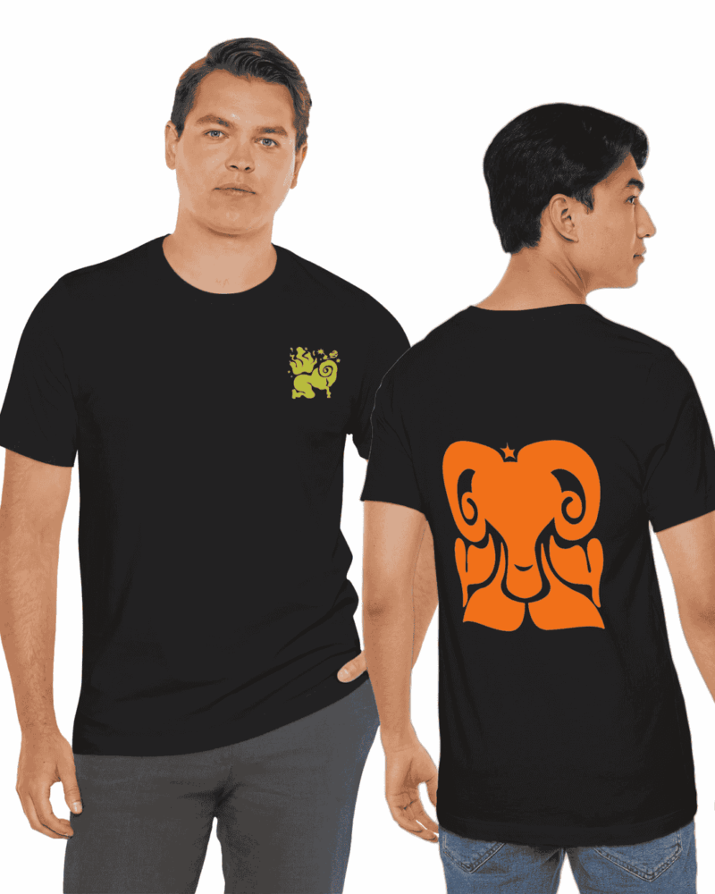Aries Orange Graphic T-shirt - Unisex