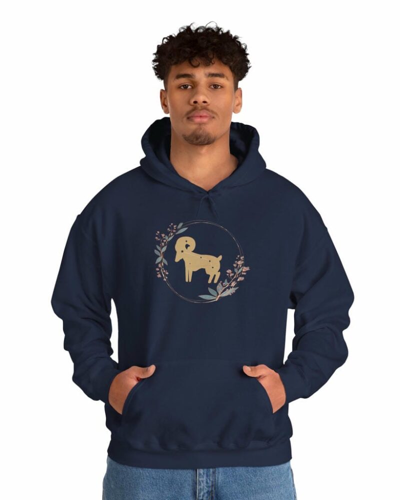Aries Floral Ram hHoodie - Unisex