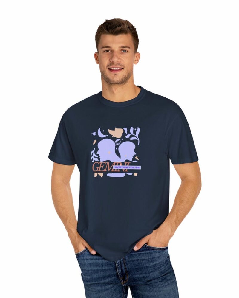Lavender Gemini Illustration T-shirt - Unisex