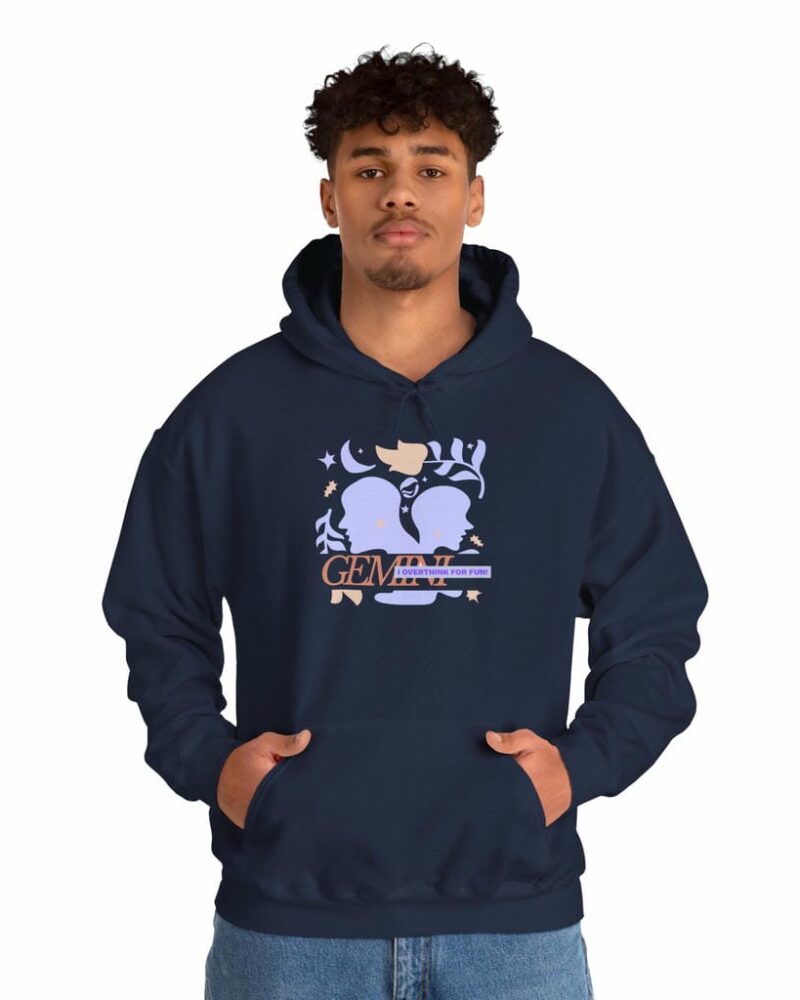 Lavender Gemini Illustration Hoodie - Unisex