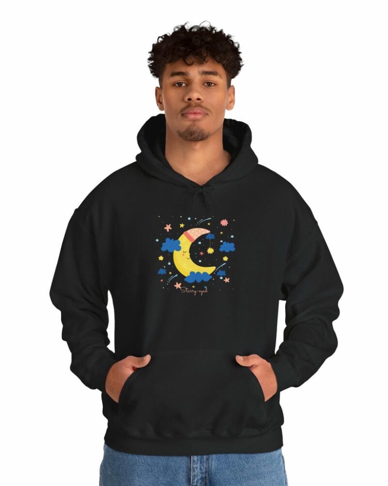 Starry Eyed Moon Hoodie - Unisex