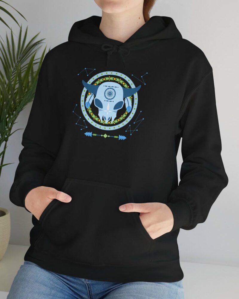 Tribal Bull Graphic Taurus Hoodie - Unisex